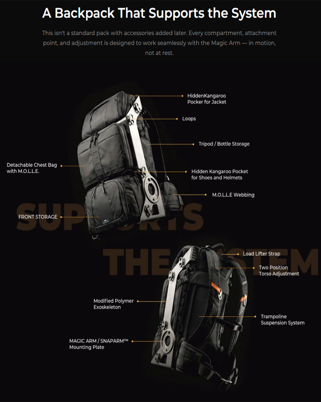 Coalax Ranger Outdoor Selfie Backpack for Hands-Free Vlogging Creators