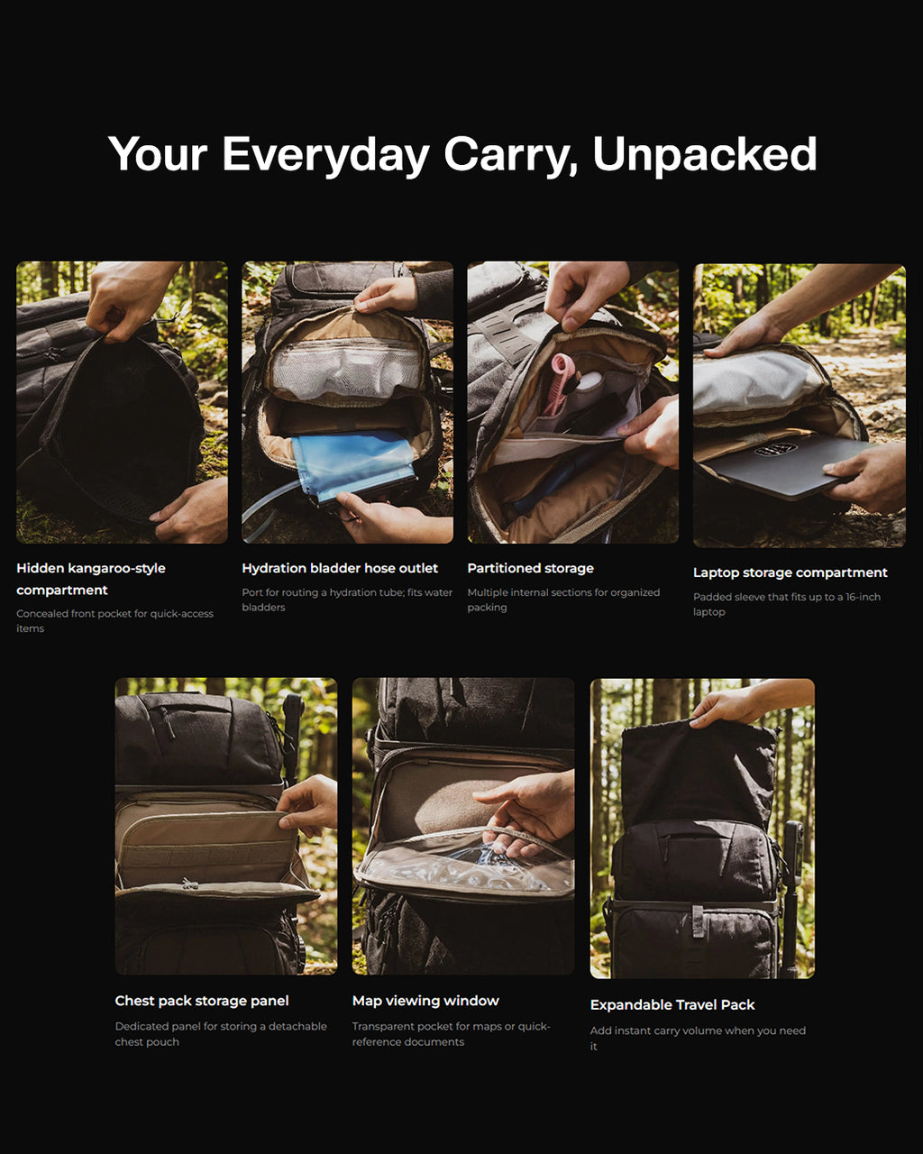 Coalax Ranger Outdoor Selfie Backpack for Hands-Free Vlogging Creators